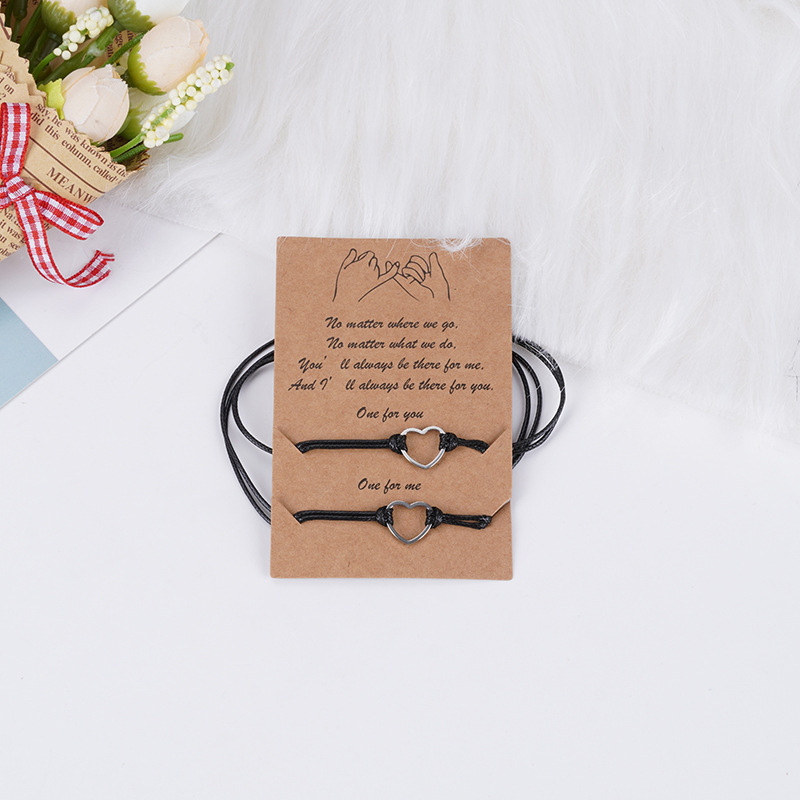 Cross-border Amazon European and American alloy sunflower sunflower Daisy wax thread woven friendship card girlfriends bracelet