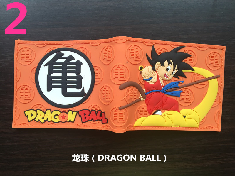 Anime Dragon Ball periférico dinero corto wukong Wu palabra estudiantes masculinos y femeninos corto monedero titular de la tarjeta en stock