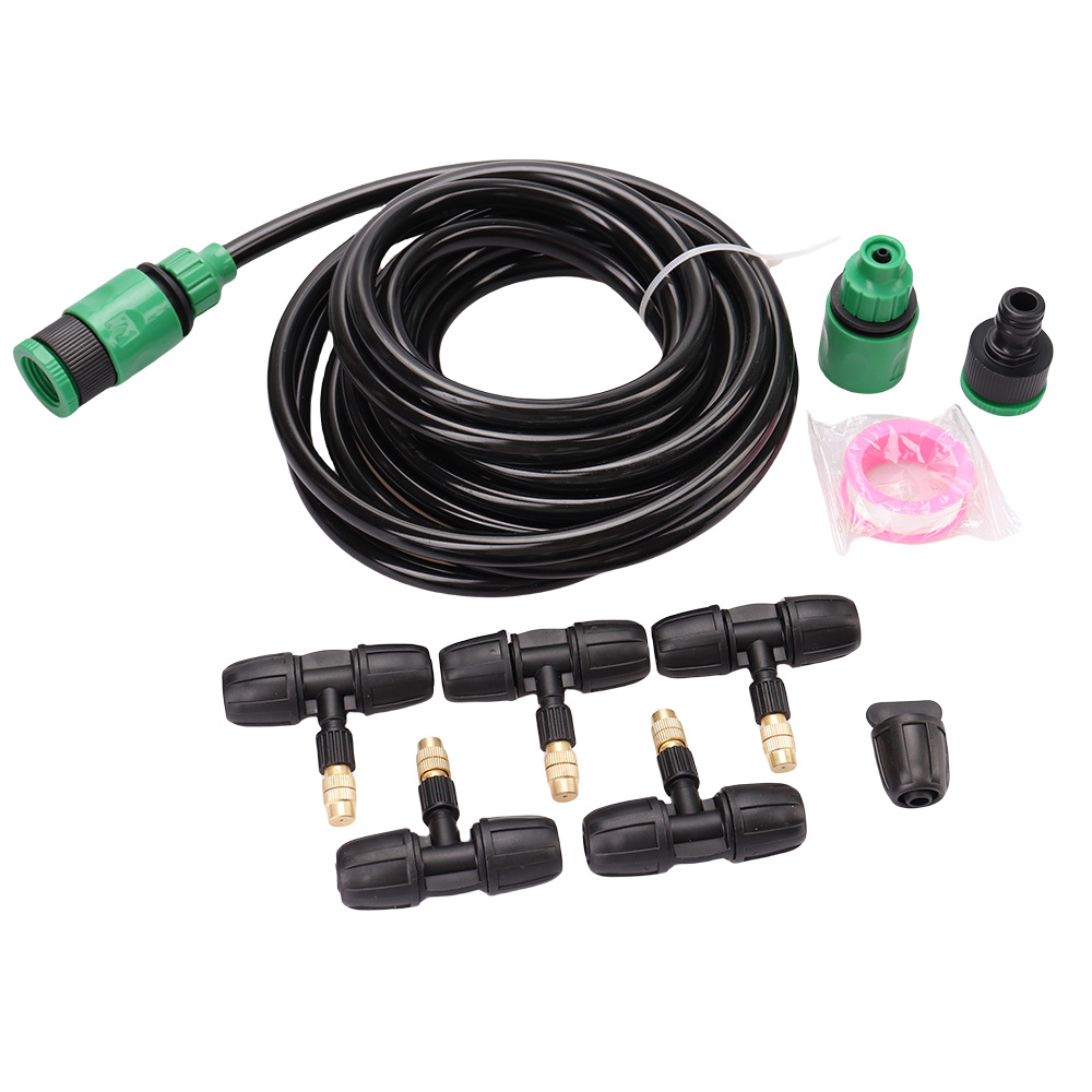 812 boquillas de microaspersores de cobre ajustables de tres vías, juego de atomización, enfriamiento doméstico, eliminación de polvo, riego por aspersión, gotero de riego automático