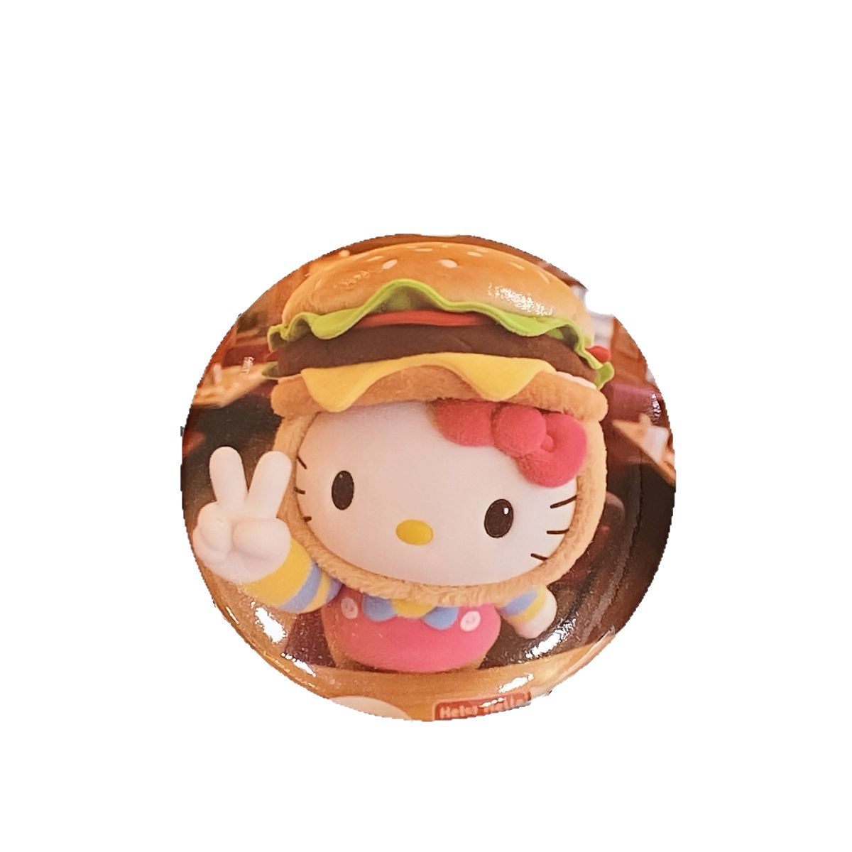 Bagged Sanoli small round mirror mini portable tinplate single-way…