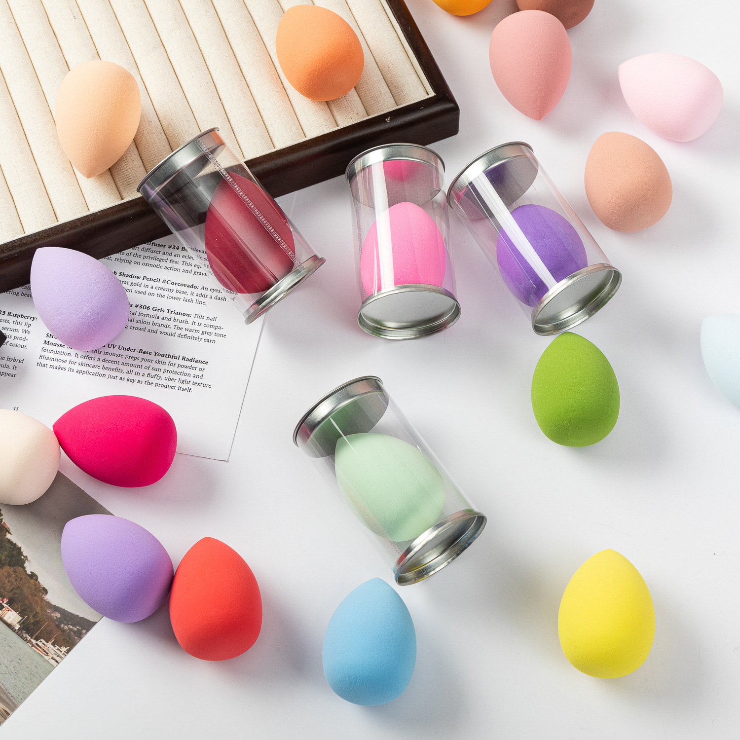 Huevo de belleza en forma de gota de agua Esponja de maquillaje súper suave y delicada Huevo de maquillaje sin polvo