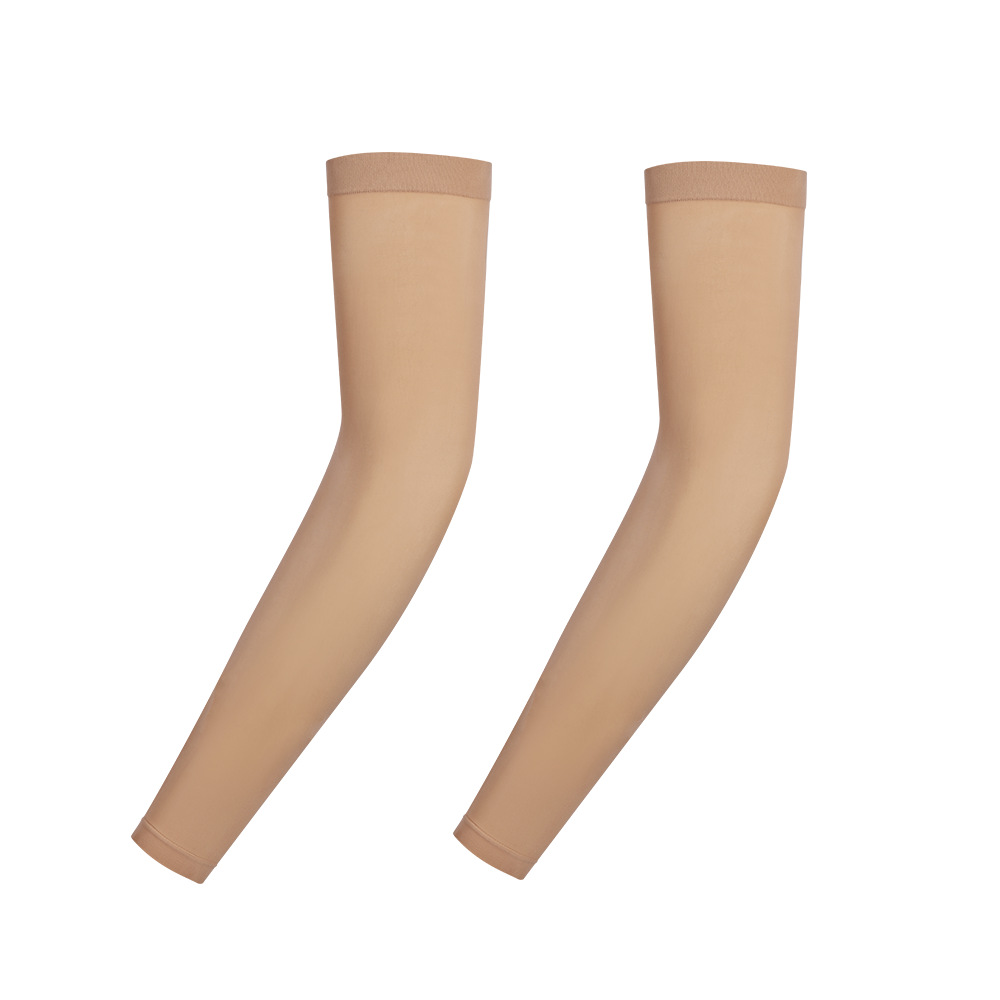 Tay áo chống nắng PGM dài 39 cm chất liệu lụa lạnh thoáng khí mùa hè — XT007-màu da [UPF50+/cảm giác trần liền mạch/màu da tự nhiên]