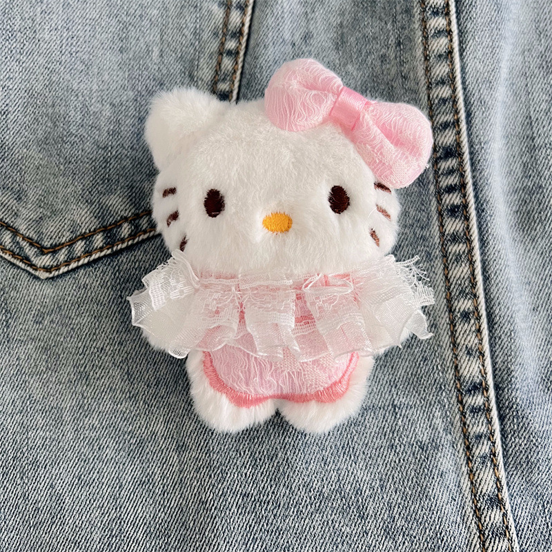 蕾丝裙子hellokitty毛绒公仔配件卡通玩偶胸针挂件diy包装饰辅料|undefined