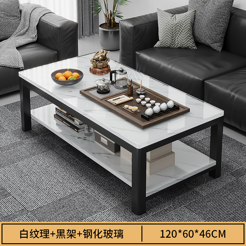 Mesa de té sala de estar doméstica simple simple moderna ligera de lujo pequeña oficina de mesa de té de alquiler de casa de mesa pequeña