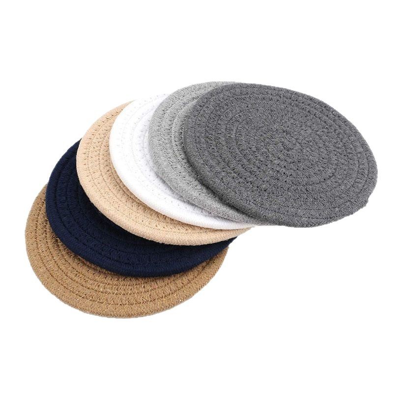 Almohadilla aislante algodón japonés algodón y lino transfronterizo montaña estera juego de té mesa de comedor de alta temperatura a prueba de cocina redonda