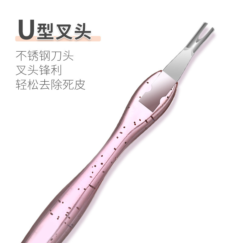 Exfoliating sharp softener stainless steel