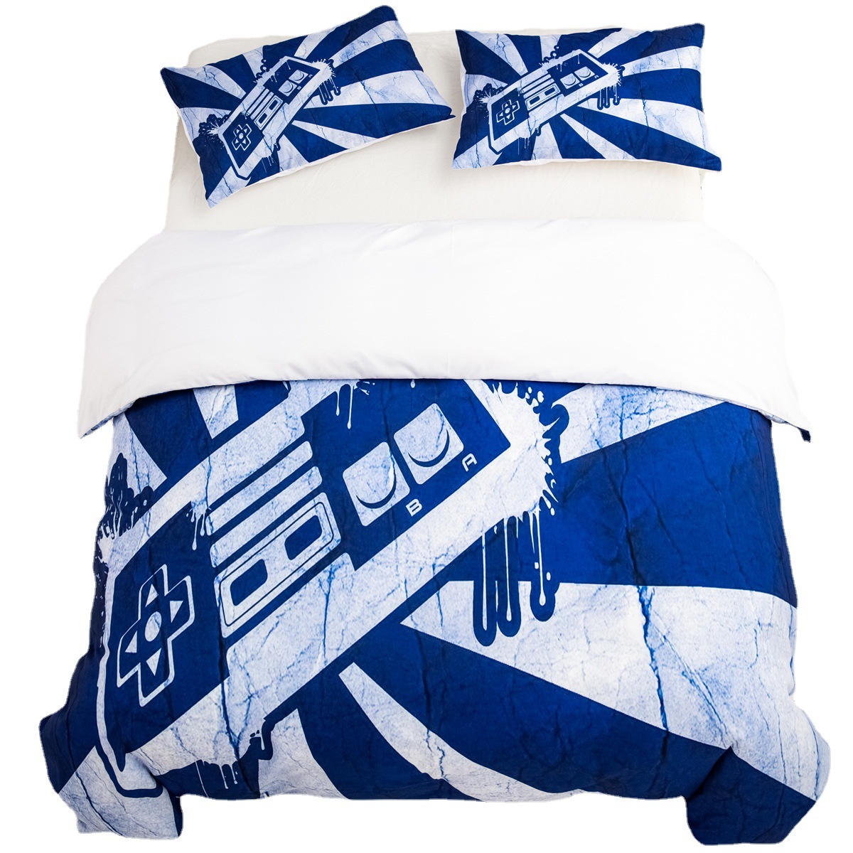 外贸外贸家纺床上用品亚马逊美国中东轻奢数码印花三件套被套批发