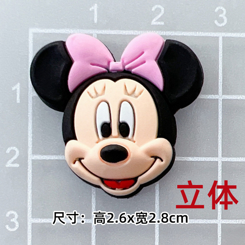 大小ミッキーミニーミッキーマウス DIY 漫画装飾アクセサリー携帯電話ケースパッチ下駄スリッパバックルステッカー|undefined