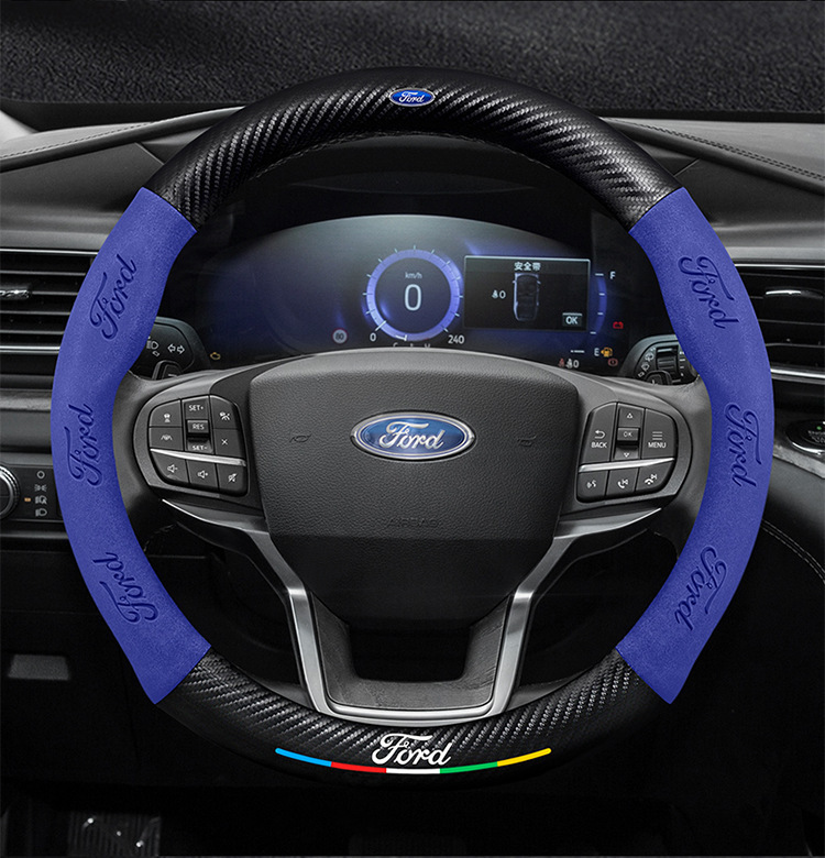 Carbon fiber steering wheel cover for new Mondeo, EVOS, Taurus, Ford Focus, and Explorer