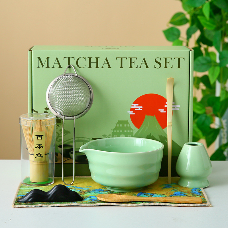 Transfronterizo exclusivo para el set de té Matcha japonés caja de regalo de té Matcha cepillo de té de 100 libros de té Matcha de la dinastía Song