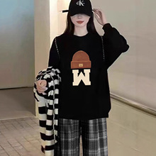 孕妇装秋冬季加绒加厚上衣卫衣遮肚显瘦休闲高级感T恤保暖打底衫