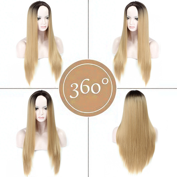 Wig with hair parting