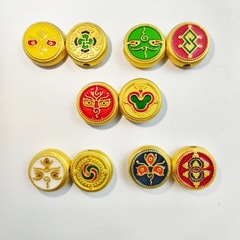 合金メッキマットゴールドドリップオイルエナメル 5 ウェイ富の神非退色 diy ジュエリーアクセサリー