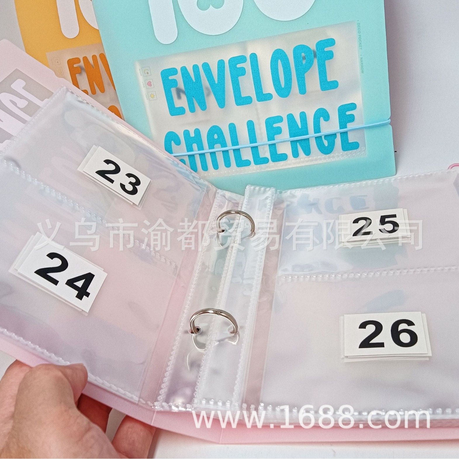 Nuevo 100 sobres transfronterizos Cash Stuffing Savings Challenge Binder