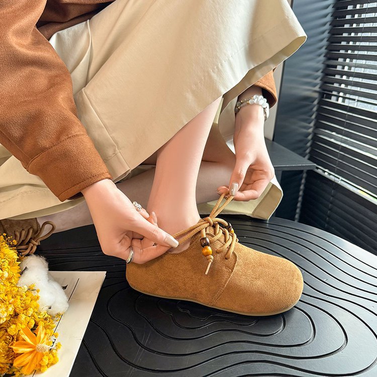 厚底休闲鞋女2025秋季新款软底舒适轻便百搭全包外穿显脚小博肯鞋|undefined