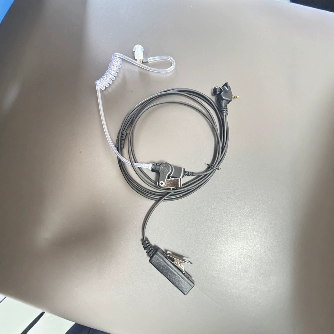 (2개) MTH800 워키 토키 에어 아일랜드 튜브 이어 후크 헤드셋 모토로라 MTP850 핸드 헬드 워키 토키 2.5M 호환