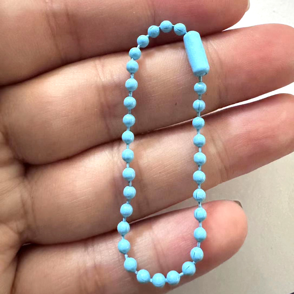 En stock color pintura metal grano cadena joyería accesorios spray pintura Goka cadena ropa juguete etiqueta cadena