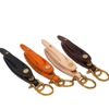 Leather keychain handmade suitable for men and women, copper car keys, buckle, simple and elegant design, cowhide