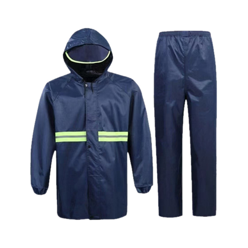 Traje de Impermeable y Pantalón de Lluvia de Tela Oxford Tira Reflectante Resistente a Tormentas para Ciclismo y Motocicleta