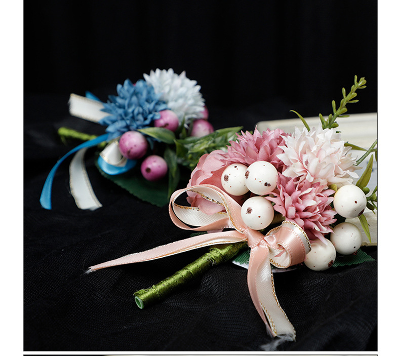Western-style Wedding Supplies Bride And Groom Simulation Corsage Brooch display picture 2
