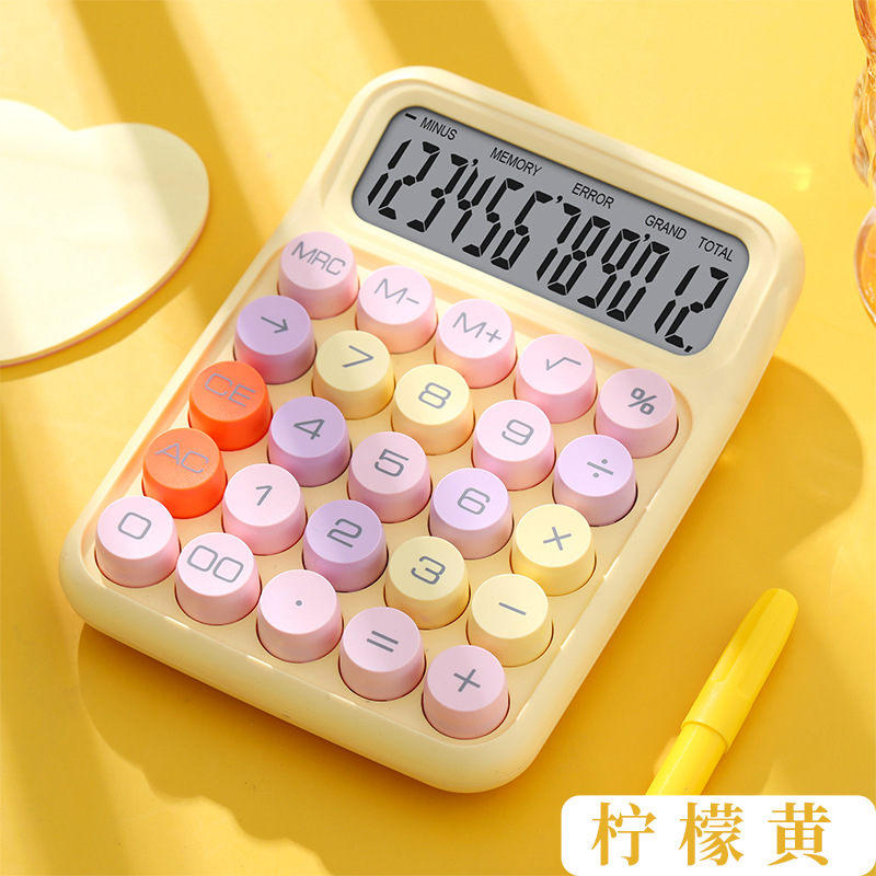 817BMAX calculadora de teclado mecánico de alto valor facial calculadora portátil de 12 dígitos para exámenes de estudiantes transfronterizos