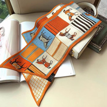 高档真丝羊毛飘带气质丝毛混纺双层双面秋冬保暖长条围巾围脖