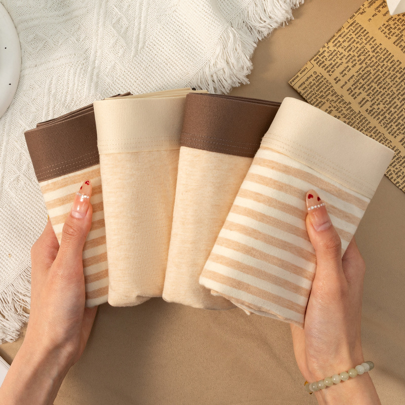 7A grado antibacteriano sin teñido algodón de color de ángulo plano pantalones interiores de hombre respirables mallas de entrepierna media cintura de los jóvenes niños quads