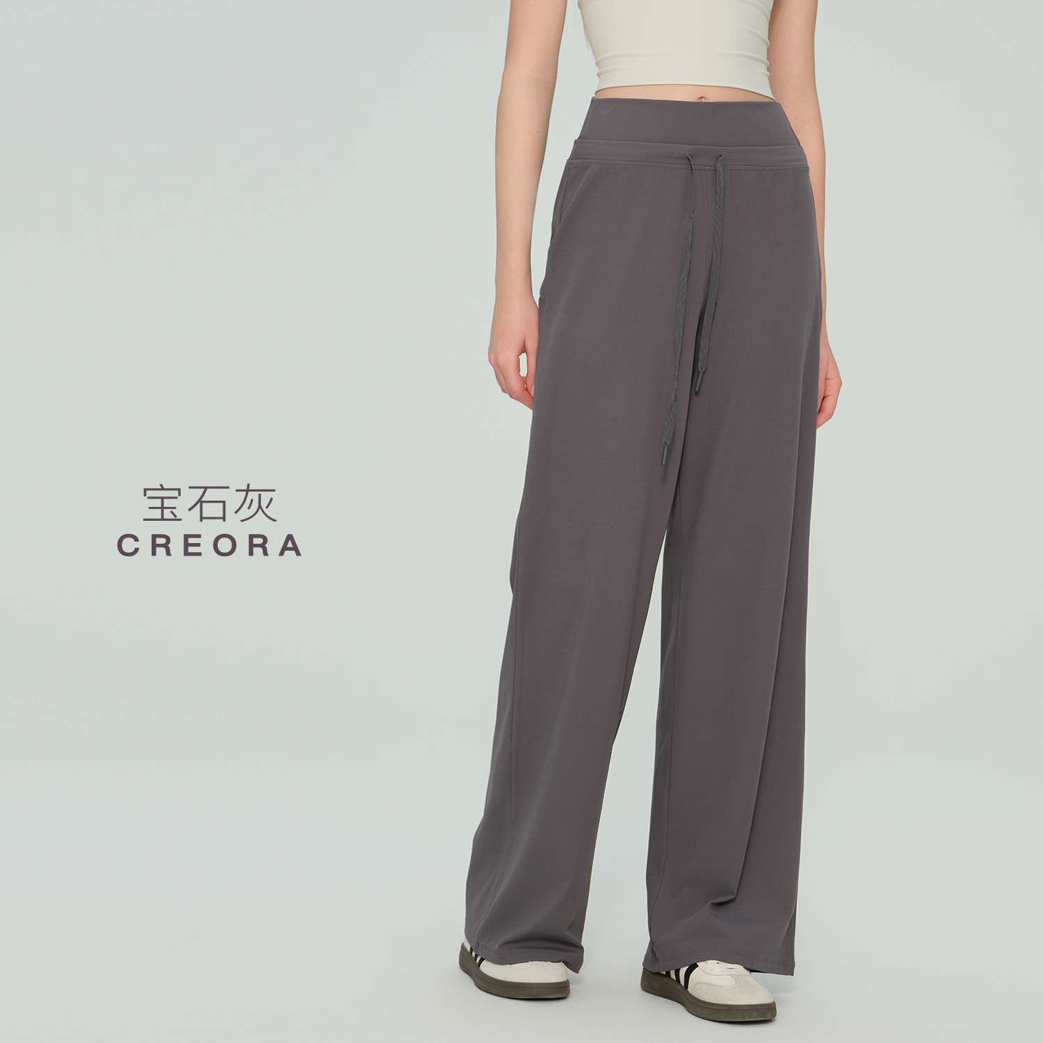 Otoño nuevos pantalones de yoga colgantes sueltos para correr pantalones de piernas casuales de cintura alta de cuerda recta entrenamiento pantalones de gimnasio