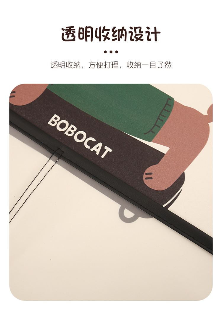 Dachshund Anti-Kick Mat Cartoon Car Seat Back Anti-Kick Mat Car Anti-Stain Mat Anti-Dirt Mat with Storage Bag for Car Interior