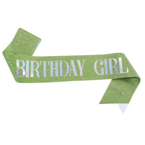 Cross-border birthday party glitter shoulder strap etiquette belt…