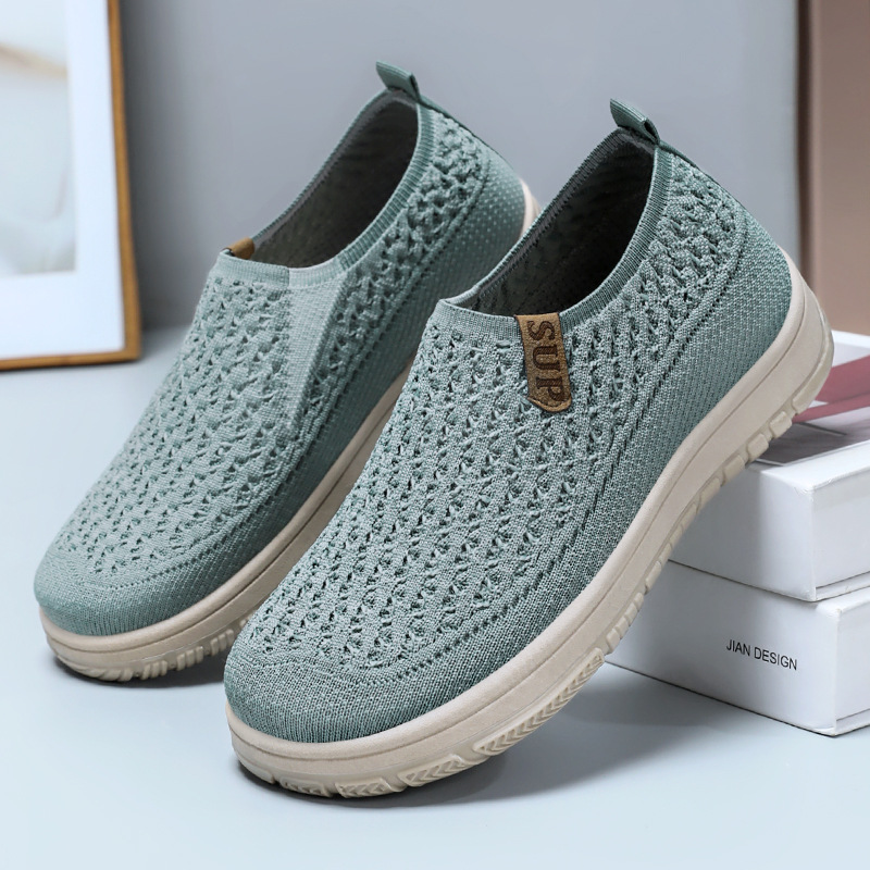 Zapatos de mujer de color sólido, zapatos casuales, zapatos de mujer con suela suave, zapatos de mujer con suela plana, zapatos de cabello