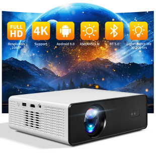 2025 New High-Definition 1080P Projection Ultra-Thin Model Supports 4K Wireless Same-Screen Mobile Phone Projection Home Bedroom Theater