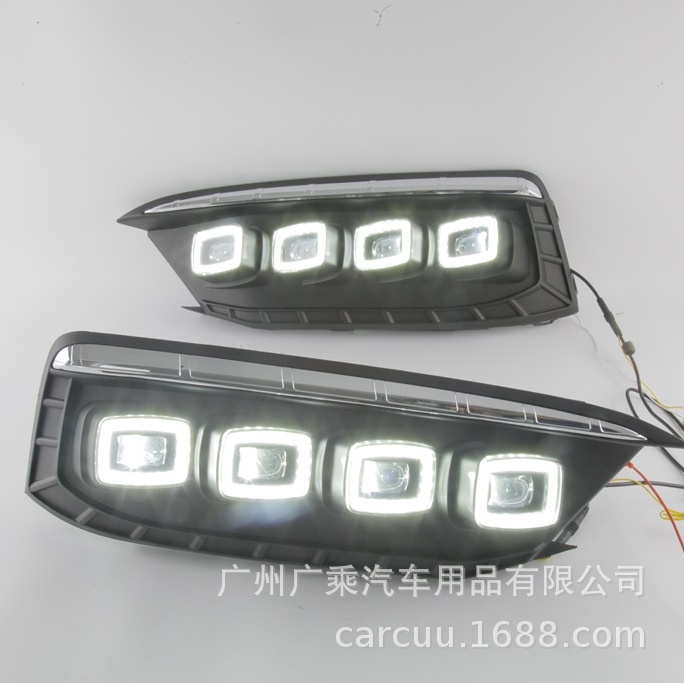 Aplicable a 19 - 20 - 21 Honda Civic Bugatti luces diurnas Civic cuatro ojos tres colores luces diurnas