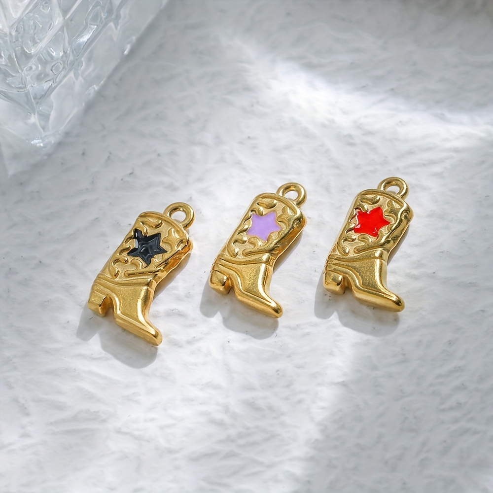 2g Weight 1 Piece 304 Stainless Steel Heart Shape Boots Polished Pendant DIY Ornament Accessories