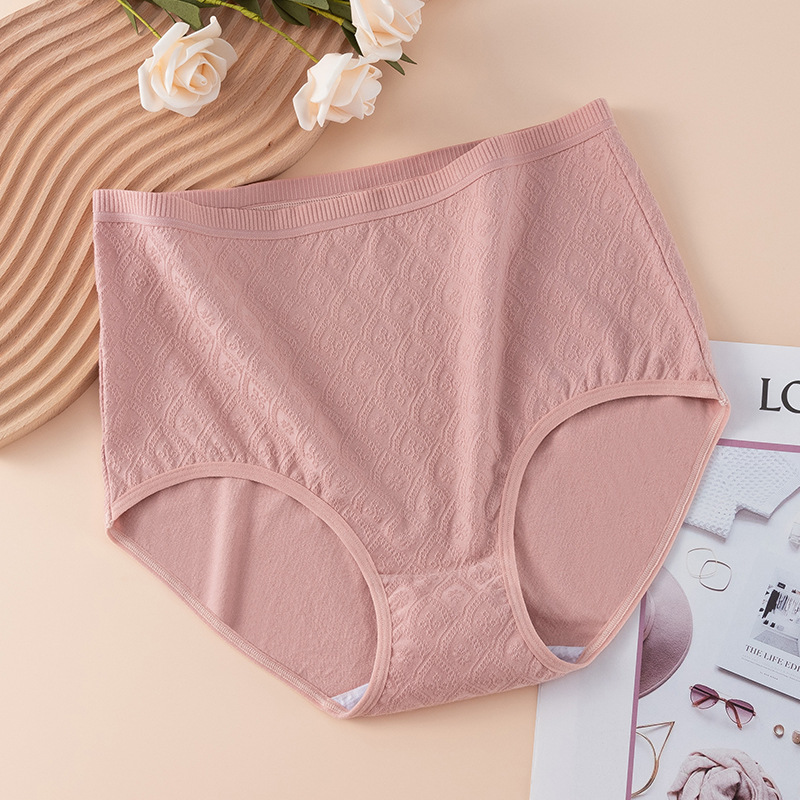 Más el tamaño de la ropa interior de las mujeres entrepierna de algodón antibacteriano de algodón puro de primavera y otoño dulce puro deseo calzoncillos cortos cabeza grasa mm200kg