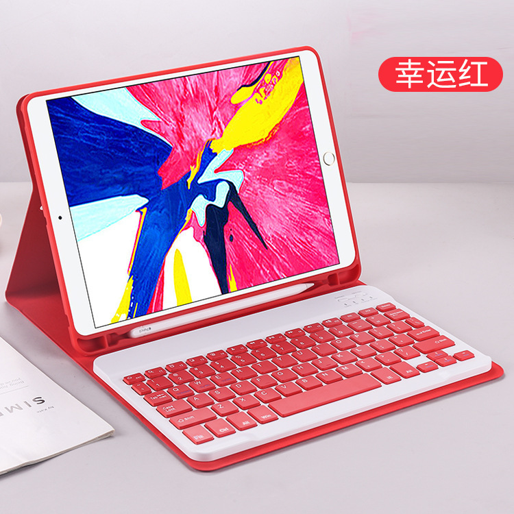 Popular Japanese iPad 8 Generation Bluetooth Keyboard Protective Case 10.2 Candy Color Pro11 Flat air4 Leather Case 12.9
