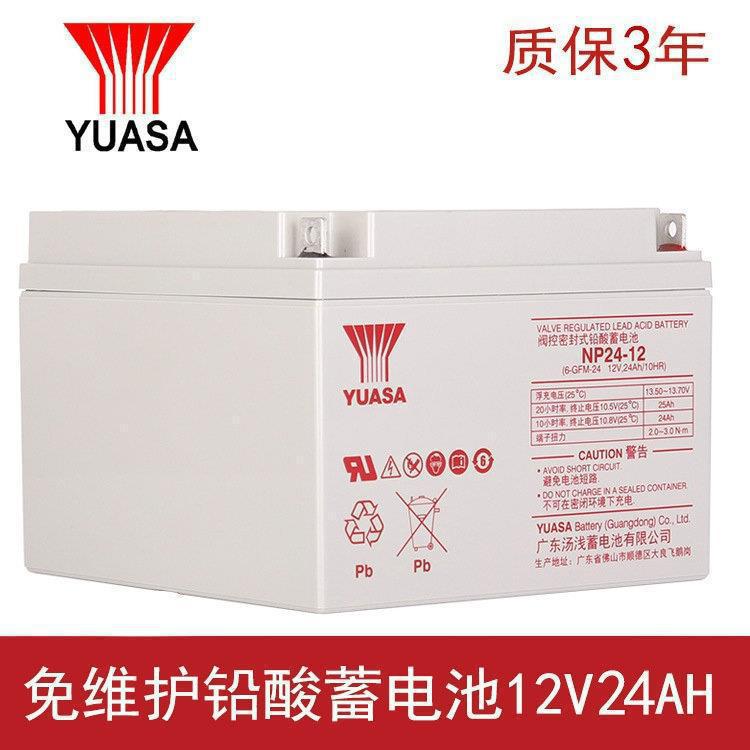 YUASA汤浅铅酸蓄电池12v24ah 阀控式密闭蓄电池NP24-12大容量电瓶