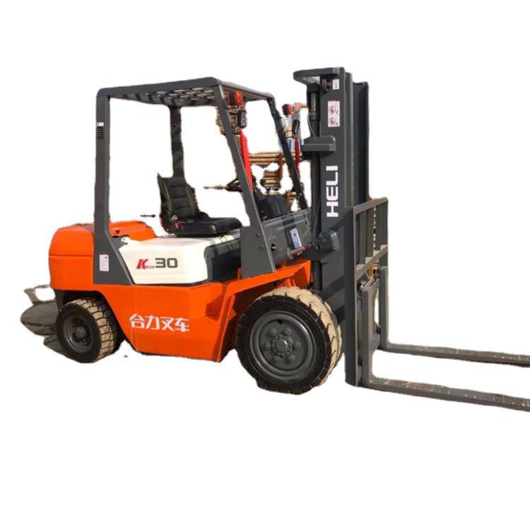 Heli elevadora diésel de 3 toneladas 3,5 toneladas 5 toneladas de cuatro ruedas de combustión interna de elevación cruzada de carga y descarga de camión elevador