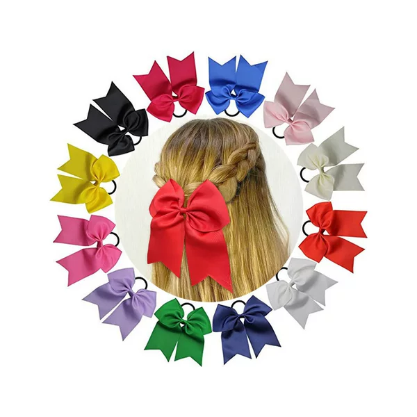European and American Cos Girls' Cheerleading Headwear, Hair Accessories, Head Flowers with Hair Bands, Large Bow for Cheerleading Performance Competition
