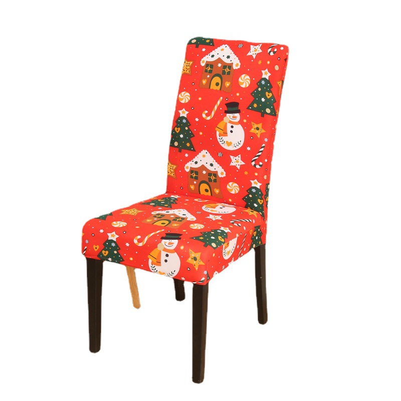 Funda elástica para silla de Navidad, funda para silla de oficina de una pieza, funda simple para silla de comedor, funda para silla de hotel