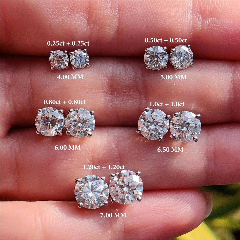 10g Weight Zircon Inlay Material Ear Studs Classification 1 Pair Quantity 1 Pair 925 Sterling Silver Zircon Geometric Ear Studs