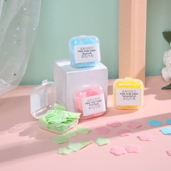 Portable travel soap sheets for children, single-use hand soap sheets, outdoor activity box, petal-shaped soap sheets
