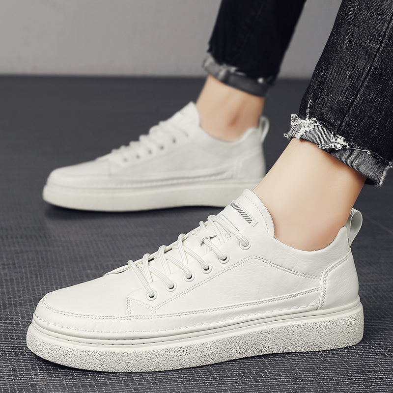 Men's Shoes 2022 New Trendy Breathable Sneakers Thick-Soled Low-Top White Trendy Shoes Autum Sports and Casual Shoes