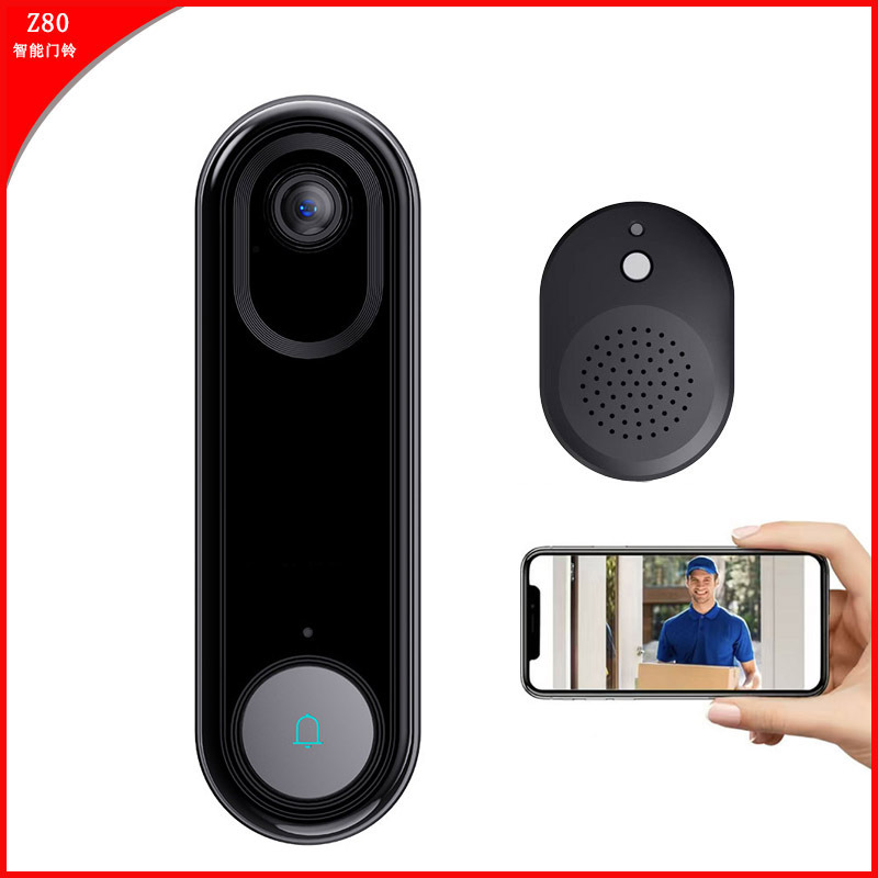 智能家用无线可视门铃可抓拍超长待机带摄像头按铃抓拍配叮咚机