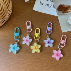 カラー透明小さなデイジーキーチェーンレディースins风かわいいキーチェーンバッグアクセサリーイヤーカバン饰り