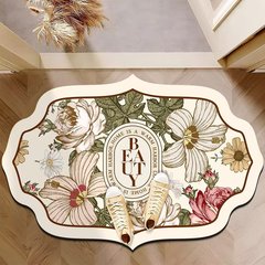 美式輕奢硅藻泥地墊浴室吸水墊衛生間速干門墊廁所防滑可裁剪腳墊