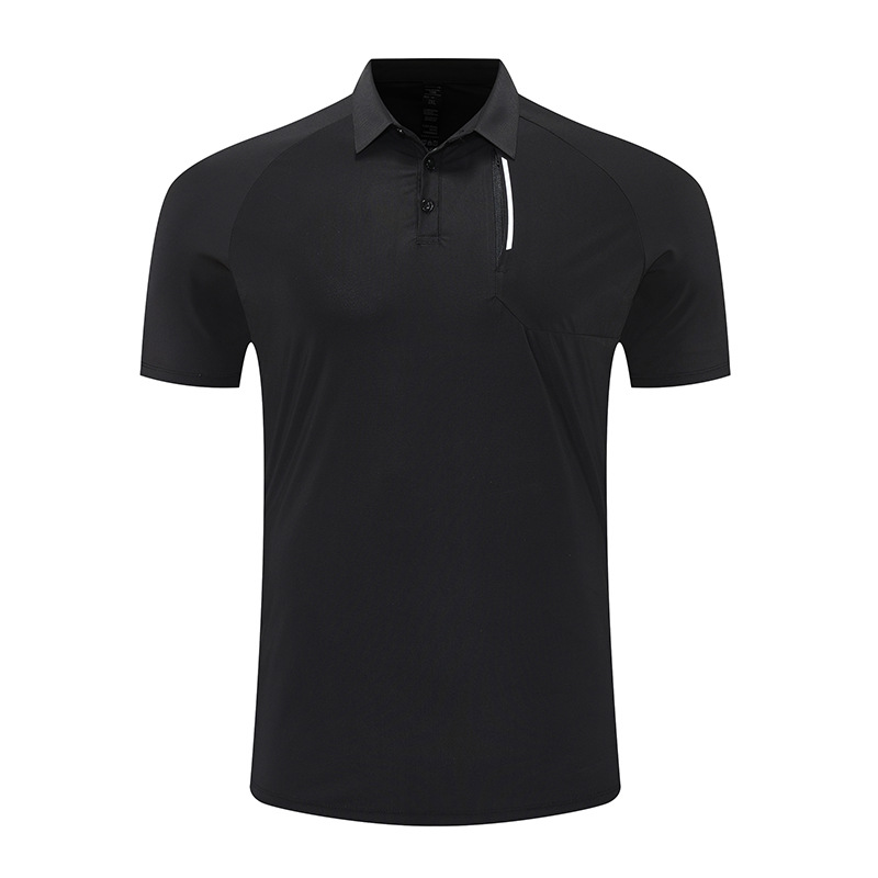 Camiseta de solapa de alta gama con costuras para hombre, ropa de polo, deportes de seda de hielo de golf, camisa de polo de manga corta de secado rápido, personalizada