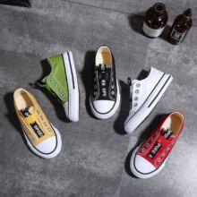 套脚一脚蹬儿童帆布鞋板鞋童鞋布鞋男童鞋子春季女童宝宝脚蹬春秋