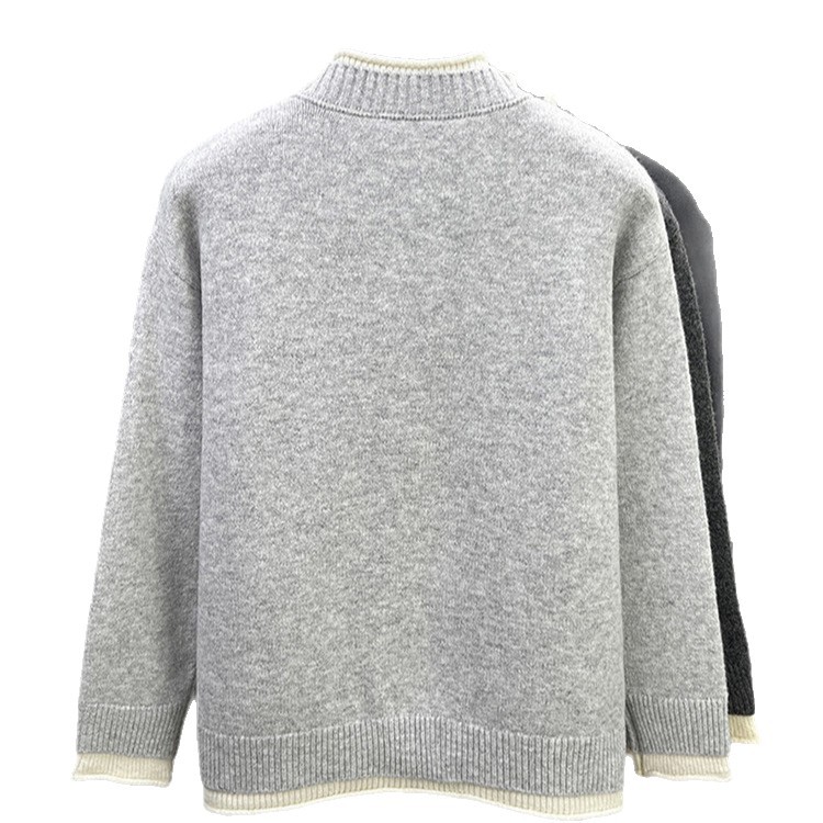 Hombre japonés retro cálido cardigan de cuello redondo otoño y invierno suelta camiseta de punto casual de alta calidad abrigo suéter