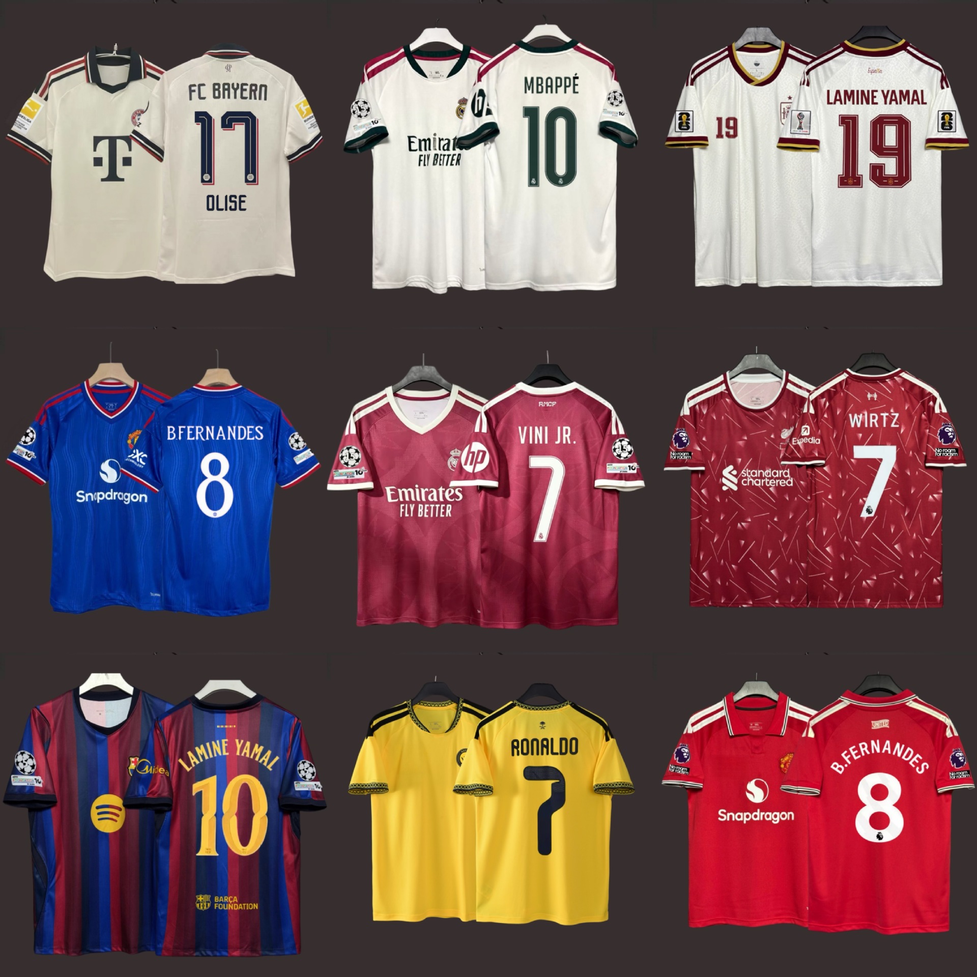 2627 Season Football Jerseys: Cristiano Ronaldo, Bellingham, Mbappe, Raphinha, Harry Kane, France National Team Jerseys
